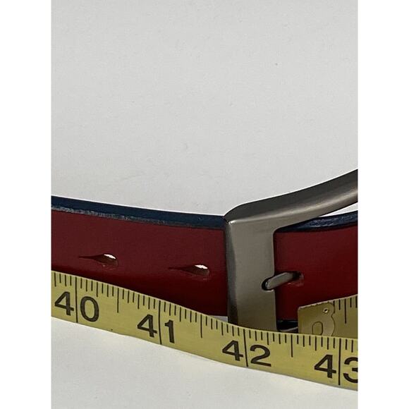Bullko Belt Size 36-42 Red Leather display picture 1
